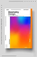 täcka designmall med abstrakta linjer modernt färgsteg på bakgrund vektor