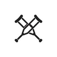 krycka symbol i medicinsk ikon, logotyp vektor illustration