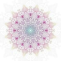 Mandala Blumen- Design Vorlage. Zier Luxus Mandala Muster. Färbung Buch Buchseite. Henna tätowieren Mandala oder mehndi Stil. vektor