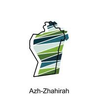 azh zhahirah Karta illustration översikt Karta av oman vektor design mall. redigerbar stroke