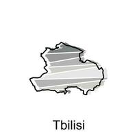 tbilisi flagga och Karta illustration vektor, georgien Karta vektor design mall