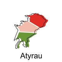 Karte von atyrau stilisiert Vektor Kasachstan Karte, Logo Vektor Design. abstrakt, Designs Konzept, Logo, Logo Element zum Vorlage.
