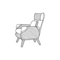 stol logotyp isolerat, tecken symbol vektor illustration design mall