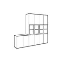 bokhylla ikon möbel design, element grafisk illustration mall vektor