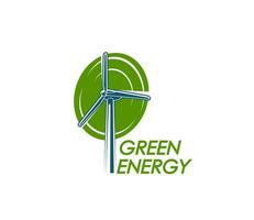 vind turbin ikon, grön energi industri tecken vektor