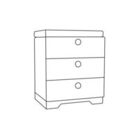 Schublade Möbel minimalistisch Logo, Vektor Symbol Illustration Design Vorlage