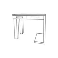 tabell ikon linje minimalistisk interiör design, illustration vektor design mall, lämplig för din företag