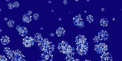 ljusrosa blå vektorlayout med vackra snöflingor vektor