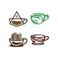 einstellen von Kaffee Logo Design Vorlage Symbol, Vektor Illustration