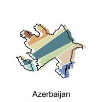 Vektor Grafik Aserbaidschan von Karte, ich rannte Land Vektor Design Vorlage isoliert auf Weiß Hintergrund
