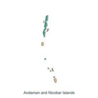 andaman och nicobar öar Karta vektor illustration med linje modern, illustrerade Karta av Indien element grafisk illustration design mall