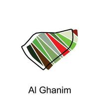 Karte von al Ghanim im Katar Land, Illustration Design Vorlage, geeignet zum Ihre Unternehmen vektor