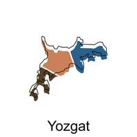 Karta av yozgat provins av Kalkon, illustration vektor design mall, lämplig för din företag, geometrisk logotyp design element