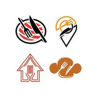 einstellen von Essen Logo Design Vorlage, Essen und Restaurant Logo Design, großartig zum Restaurant Logos vektor