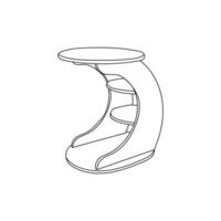 kaffe tabell minimalistisk ikon möbel linje konst vektor, minimalistisk illustration design vektor