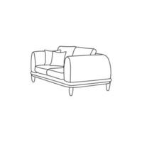 komfortabel Sofa Symbol Möbel oder Innere Element Illustration Design Vorlage vektor