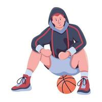 modisch Basketball Porträt vektor