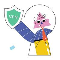 trendig vpn säkerhet vektor