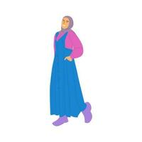 vektor illustration av muslim kvinna bär hijab