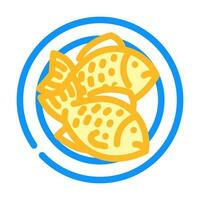 Taiyaki japanisch Essen Farbe Symbol Vektor Illustration