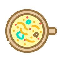 warm Suppe Herbst Jahreszeit Farbe Symbol Vektor Illustration