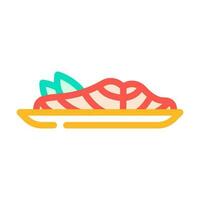 Teriyaki Lachs japanisch Essen Farbe Symbol Vektor Illustration