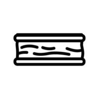 is grädde smörgås mat mellanmål linje ikon vektor illustration