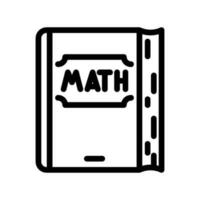 Buch Mathematik Wissenschaft Bildung Linie Symbol Vektor Illustration