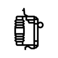 Sicherung elektrisch Ingenieur Linie Symbol Vektor Illustration