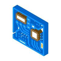 Schaltkreis Tafel elektrisch Ingenieur isometrisch Symbol Vektor Illustration