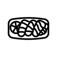 sashimi japansk mat linje ikon vektor illustration