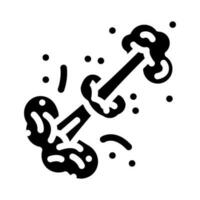 Puff Geruch Glyphe Symbol Vektor Illustration