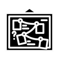 investigativ Journalismus Nachrichten Medien Glyphe Symbol Vektor Illustration