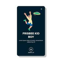 frisbee unge pojke vektor