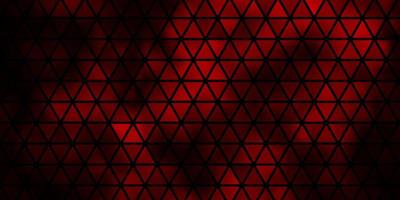 mörk röd vektor layout med linjer trianglar