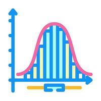 statistik matematik vetenskap utbildning Färg ikon vektor illustration