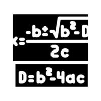 Formel Mathematik Wissenschaft Bildung Glyphe Symbol Vektor Illustration