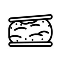 Gerüche Essen Snack Linie Symbol Vektor Illustration