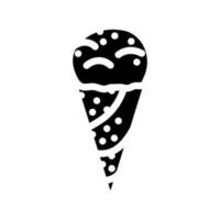 Minze Schokolade Chip Eis Sahne Essen Snack Glyphe Symbol Vektor Illustration