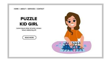 Puzzle Kind Mädchen Vektor