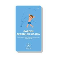 Garten Sprinkler Kind Junge Vektor