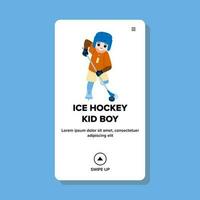 Eis Eishockey Kind Junge Vektor