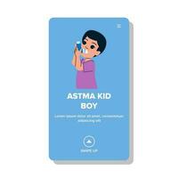 astma Kind Junge Vektor