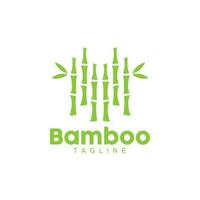 bambu logotyp, panda mat grön växt vektor, enkel minimalistisk design, illustration element mall vektor