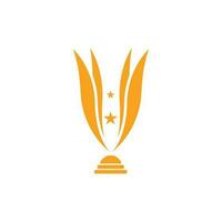 trofén logotyp, vinnande vektor för sporter turnering, kreativ och unik illustration