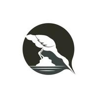 Reiher Vogel Logo, Vektor Vogel fliegend Storch Reiher, Tier Silhouette Design, ilustrasi Schablone