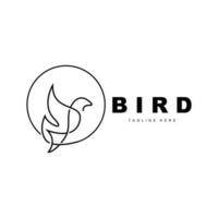 Vogellogo, Vogelflügelvektor, minimalistisches Design, für Produktbranding, Vorlagensymbolillustration vektor