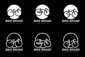 Fahrrad Logo. Fahrrad Sport Ast Vektor, einfach minimalistisch Transport Design, Vorlage, Silhouette vektor