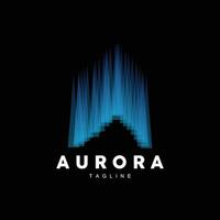 Aurora Logo, einfach Design tolle natürlich Landschaft von Polarlicht, Vektor Symbol Vorlage, Illustration