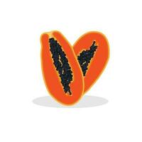 papaya logotyp design, vitamin frukt vektor, frukt produkt varumärke illustration ikon vektor